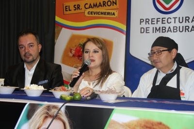 La viceprefecta Mar&iacute;a Gabriela Jaramillo expres&oacute; el respaldo al representante imbabure&ntilde;o para el Campeonato Mundial del Encebollado, Darwin Ojeda. Este experto en materia culinaria estuvo presente en una rueda de prensa. 