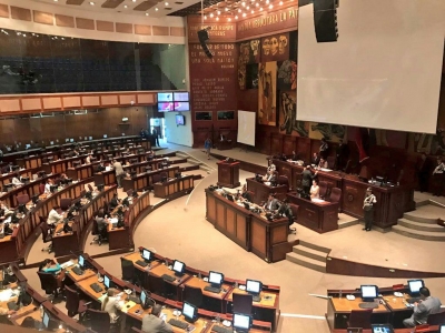 El pleno de la Asamblea Nacional reunido para el primer debate del Proyecto que Fija los L&iacute;mites en la Zona de Las Golondrinas. 