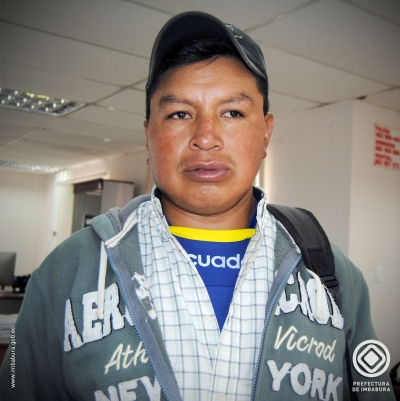 Carlos Valenzuela, presidente de la comunidad Yuracruz de Ibarra.