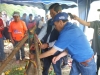 Colocaci&oacute;n de la primera piedra de la obra de rehabilitaci&oacute;n de la acequia de riego.