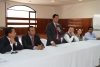 Autoridades y representantes de organismos p&uacute;blicos y privados en el acto de inauguraci&oacute;n del foro. 