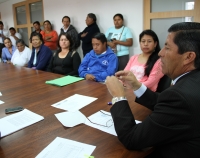 Reuni&oacute;n con los beneficiarios del Centro de Inclusi&oacute;n en la Prefectura de Imbabura. 